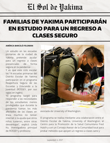 Newspaper showing Daniel and Milan Ortega signing up for the ROSSEY study