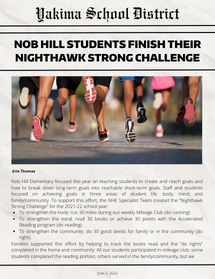 Newspaper showing legs of students running a race